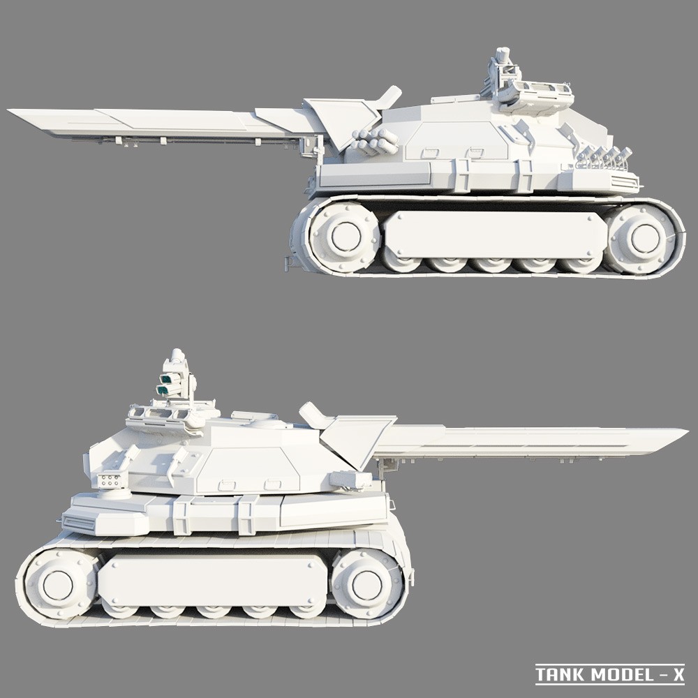 Tank Model-X for Daz Studio by N/A
