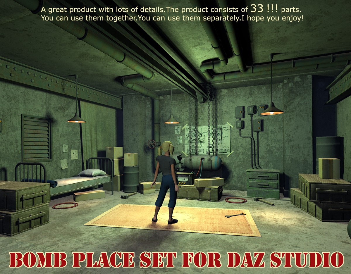 Bomb place set for Daz Studio by N/A
