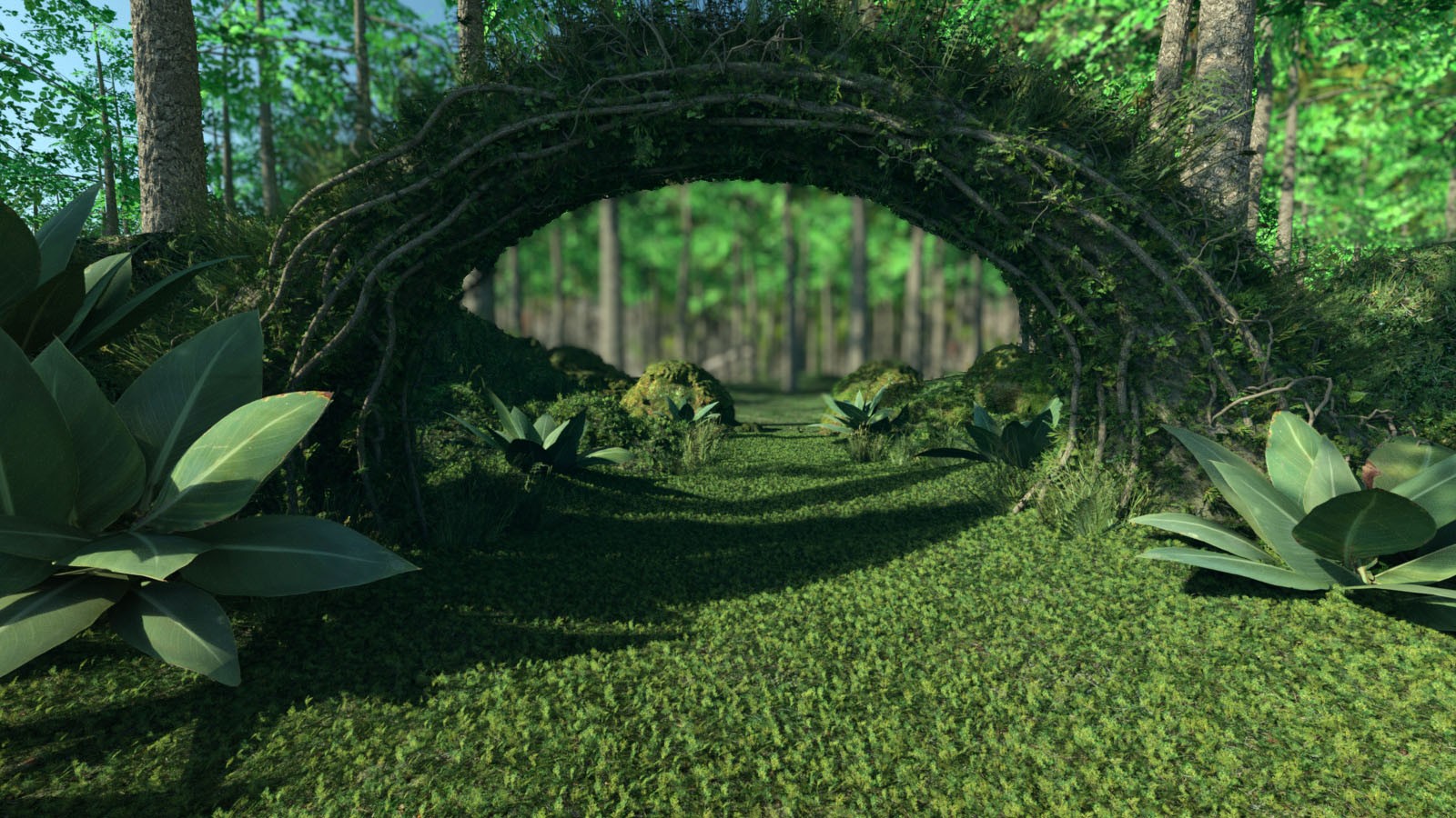 3D Scenery: Lush Gate by N/A