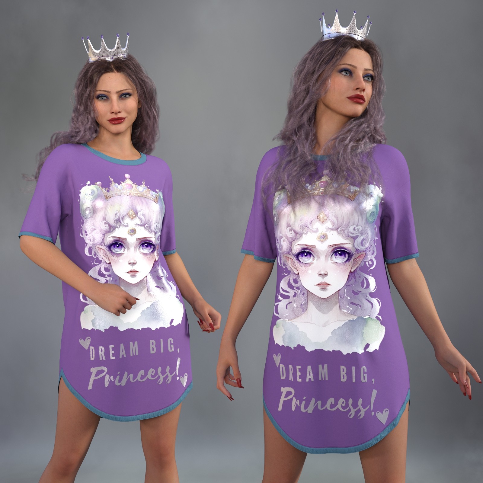 dForce Princess Pajamas Genesis 9 by N/A