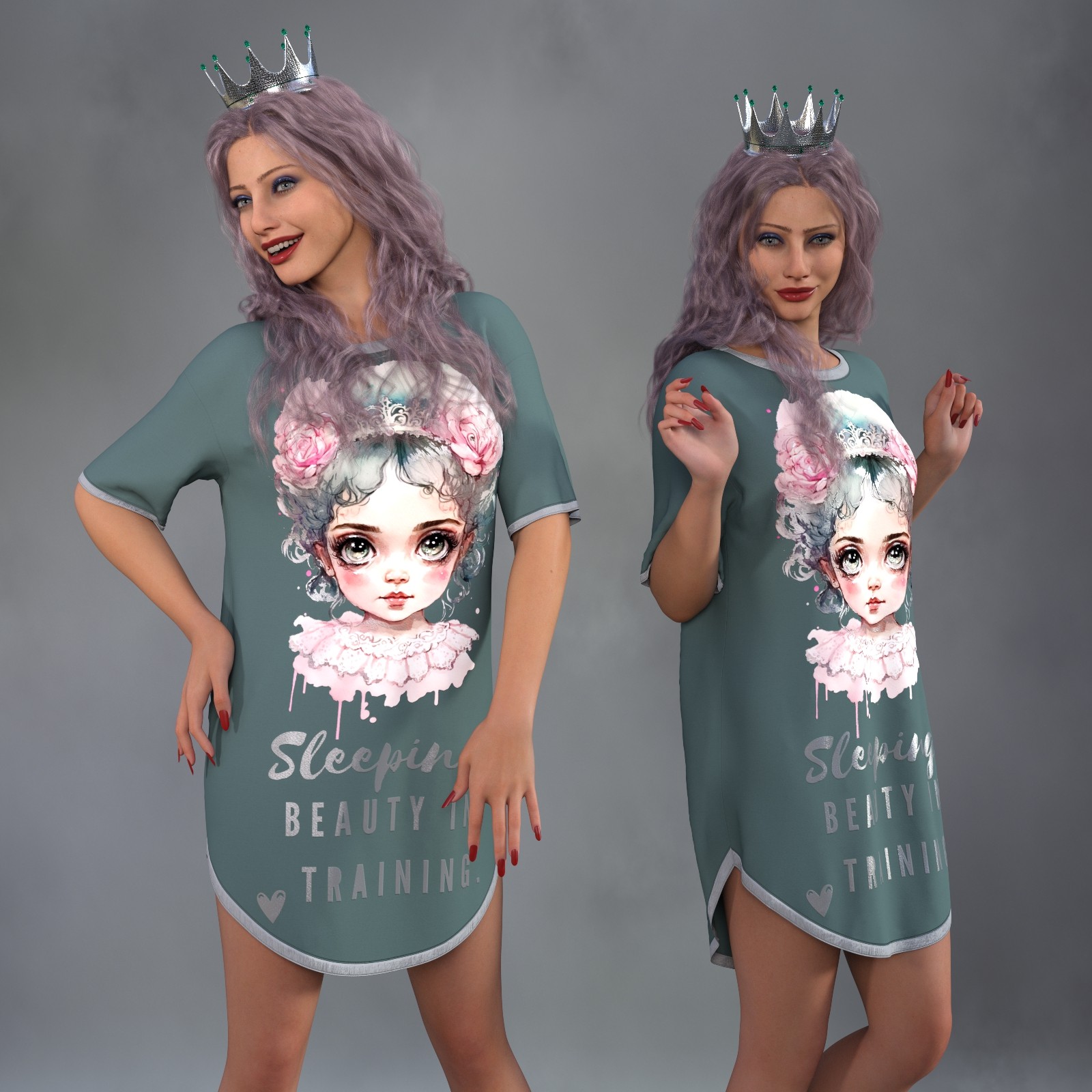 dForce Princess Pajamas Genesis 9 by N/A