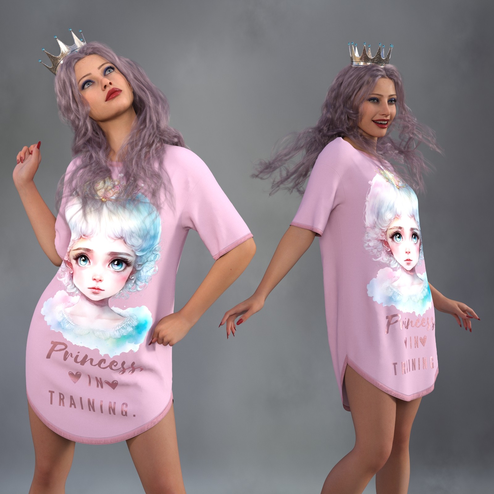 dForce Princess Pajamas Genesis 9 by N/A