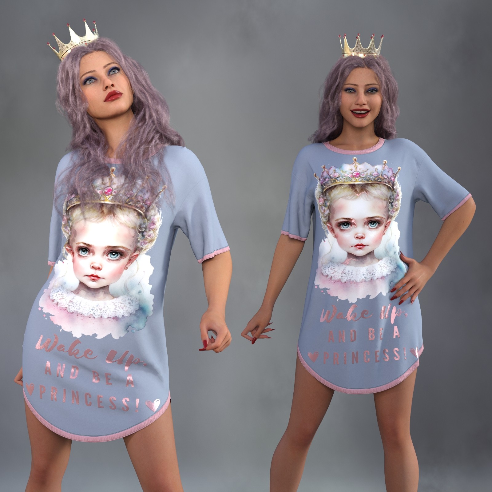 dForce Princess Pajamas Genesis 9 by N/A