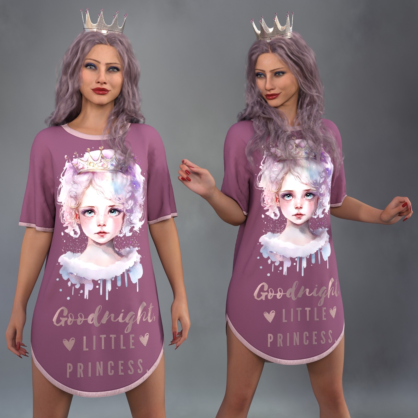 dForce Princess Pajamas Genesis 9 by N/A
