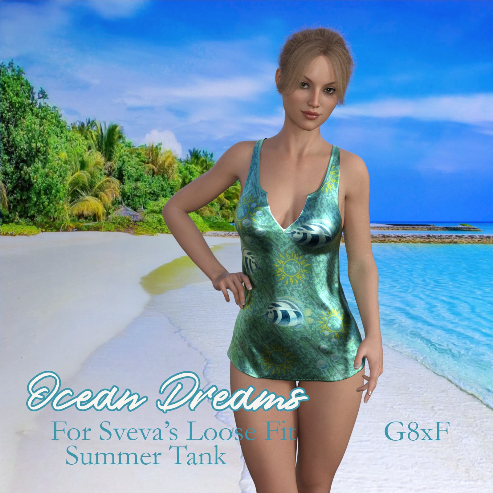 Ocean Dreams Add-On For the Loose Fitting Summer Tank by N/A