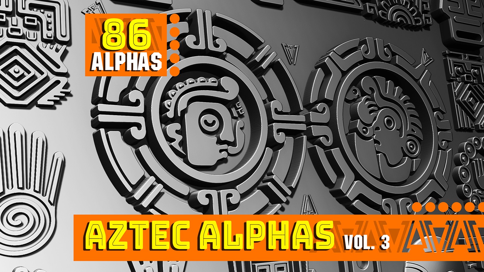 AZTEC ALPHAS BRUSHES: Volume 3 by N/A