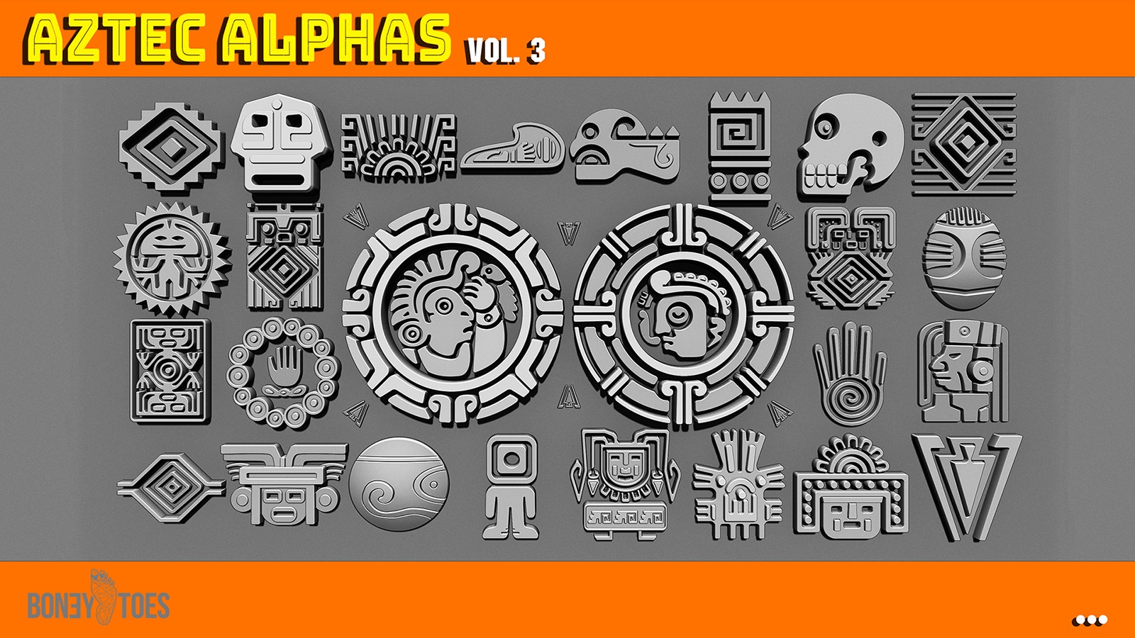 AZTEC ALPHAS BRUSHES: Volume 3 by N/A
