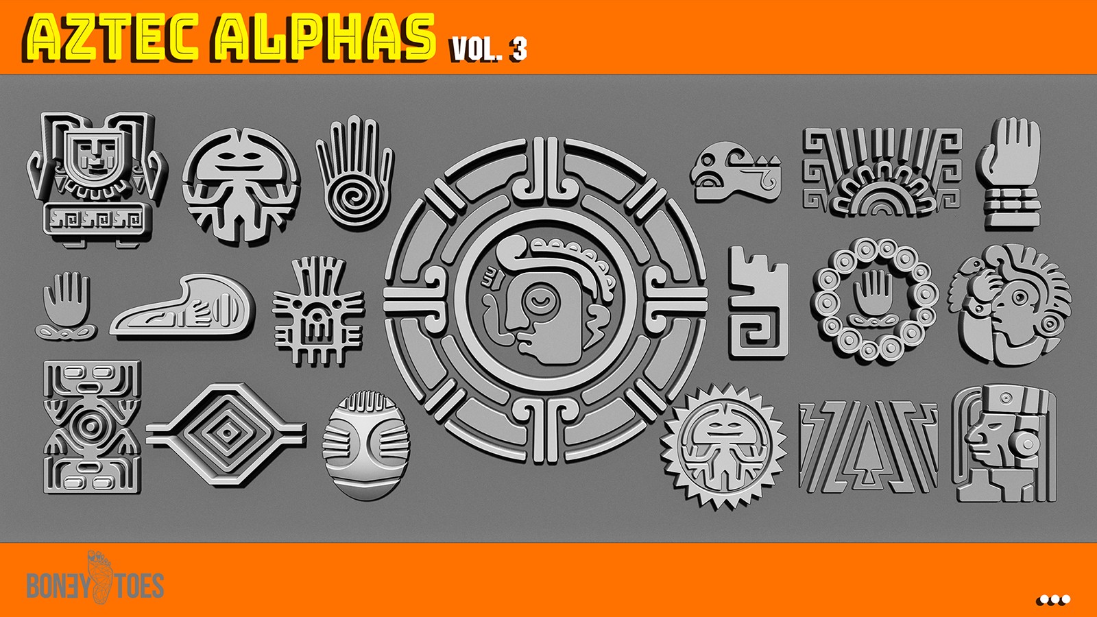 AZTEC ALPHAS BRUSHES: Volume 3 by N/A