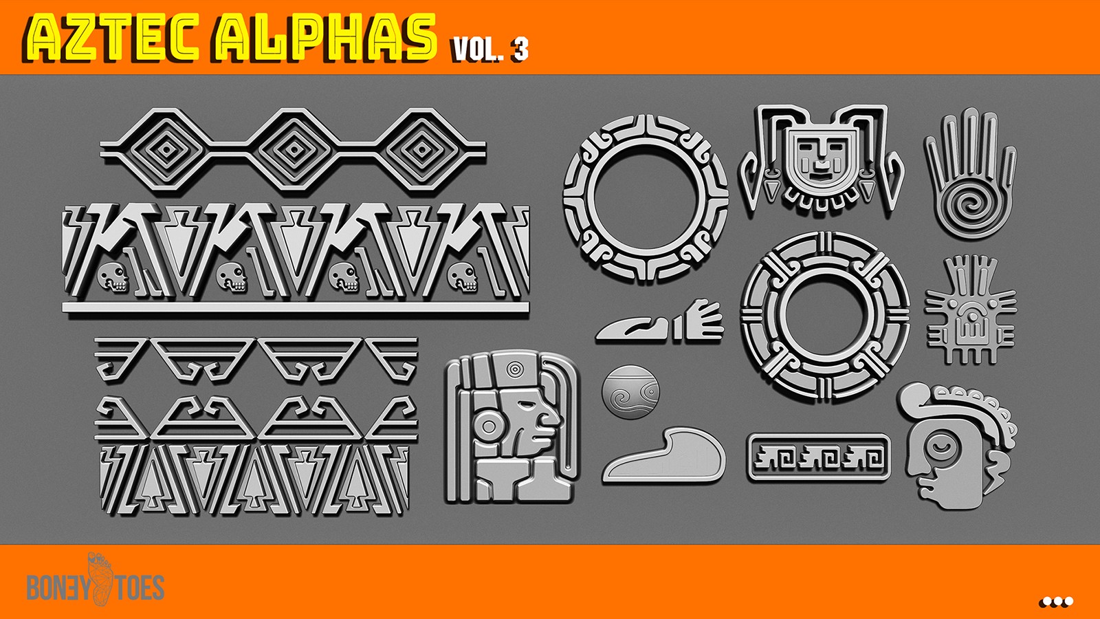 AZTEC ALPHAS BRUSHES: Volume 3 by N/A
