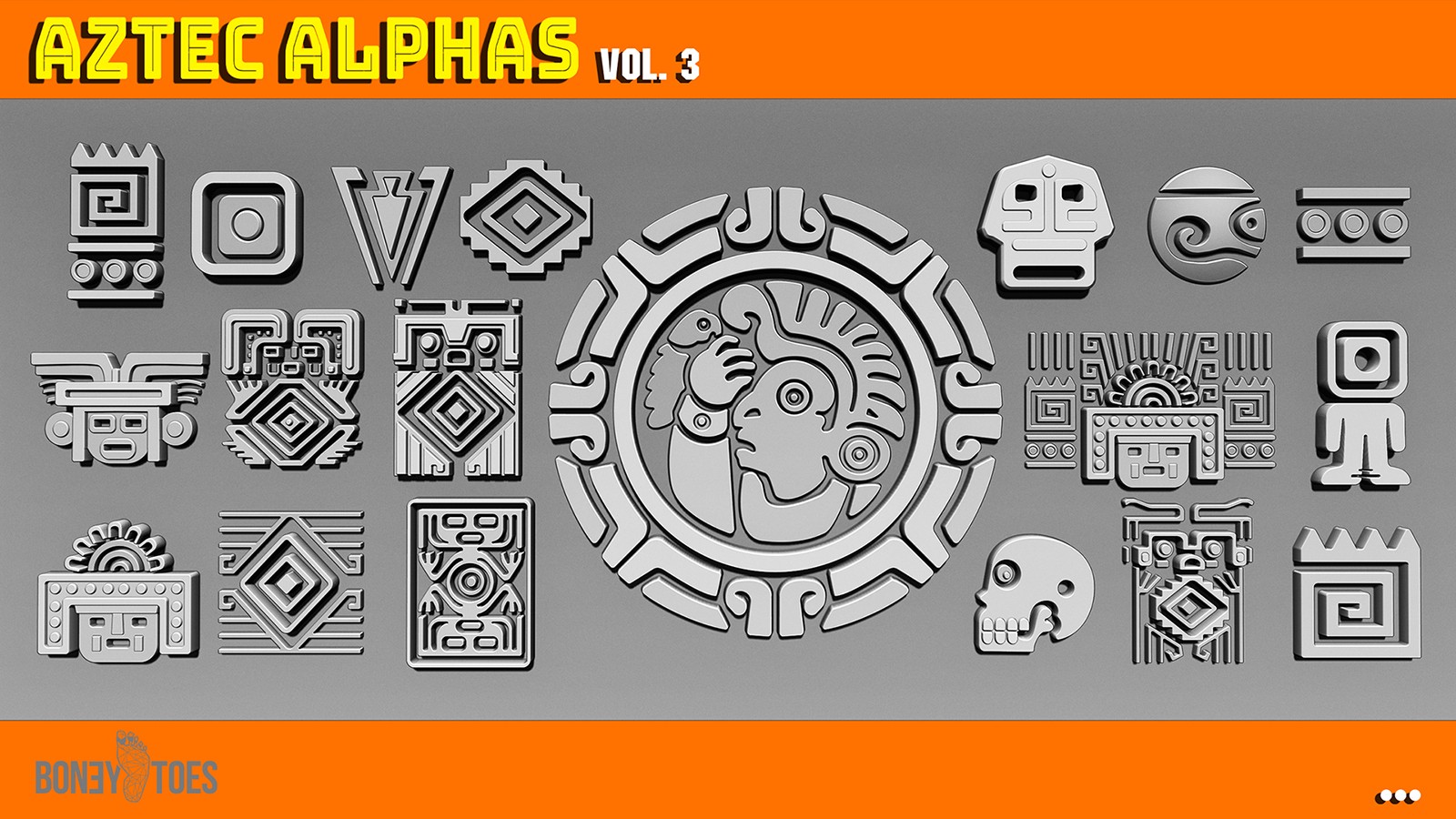 AZTEC ALPHAS BRUSHES: Volume 3 by N/A