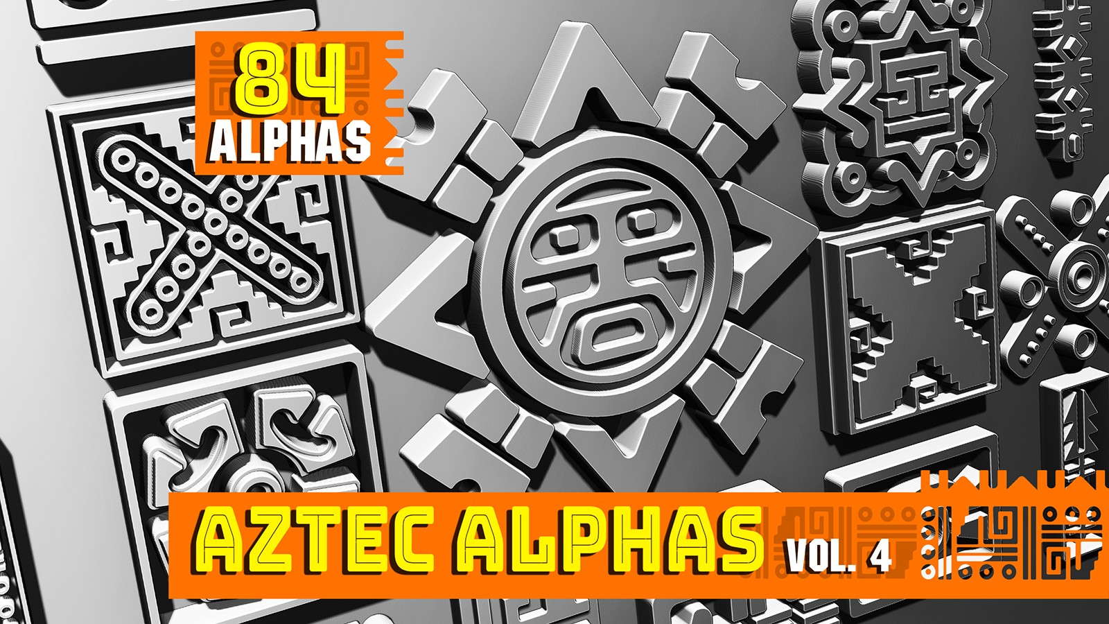 AZTEC ALPHAS BRUSHES: Volume 4 by N/A