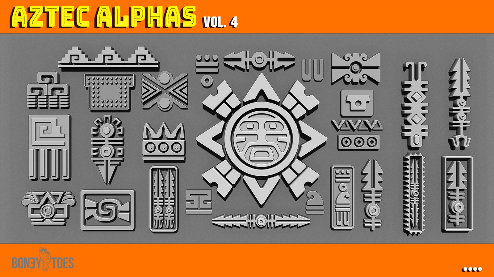 AZTEC ALPHAS BRUSHES: Volume 4 by N/A