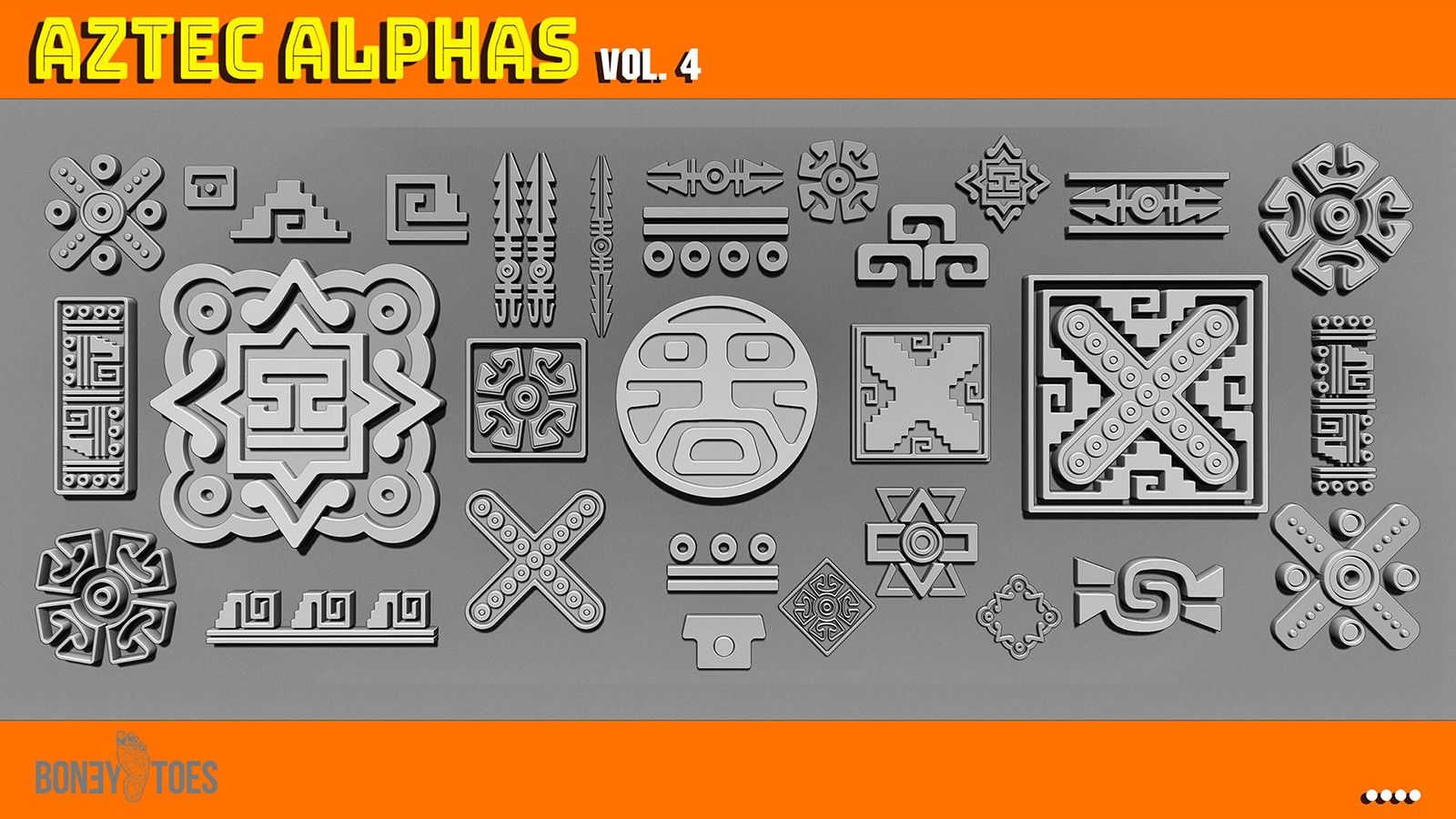 AZTEC ALPHAS BRUSHES: Volume 4 by N/A