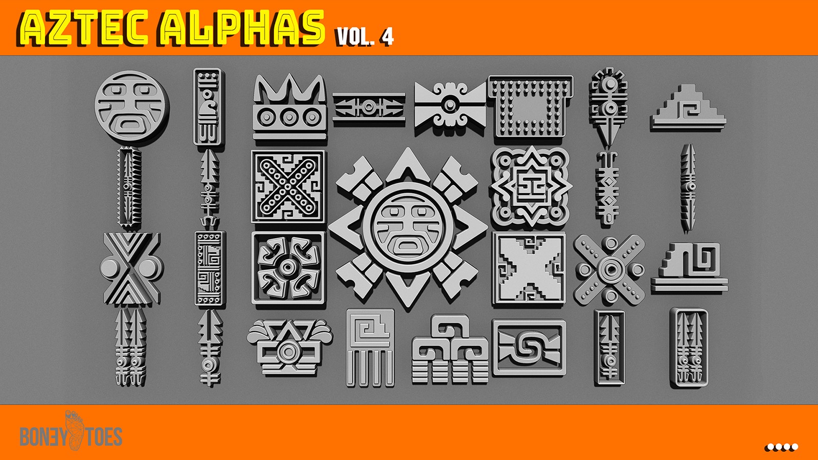 AZTEC ALPHAS BRUSHES: Volume 4 by N/A
