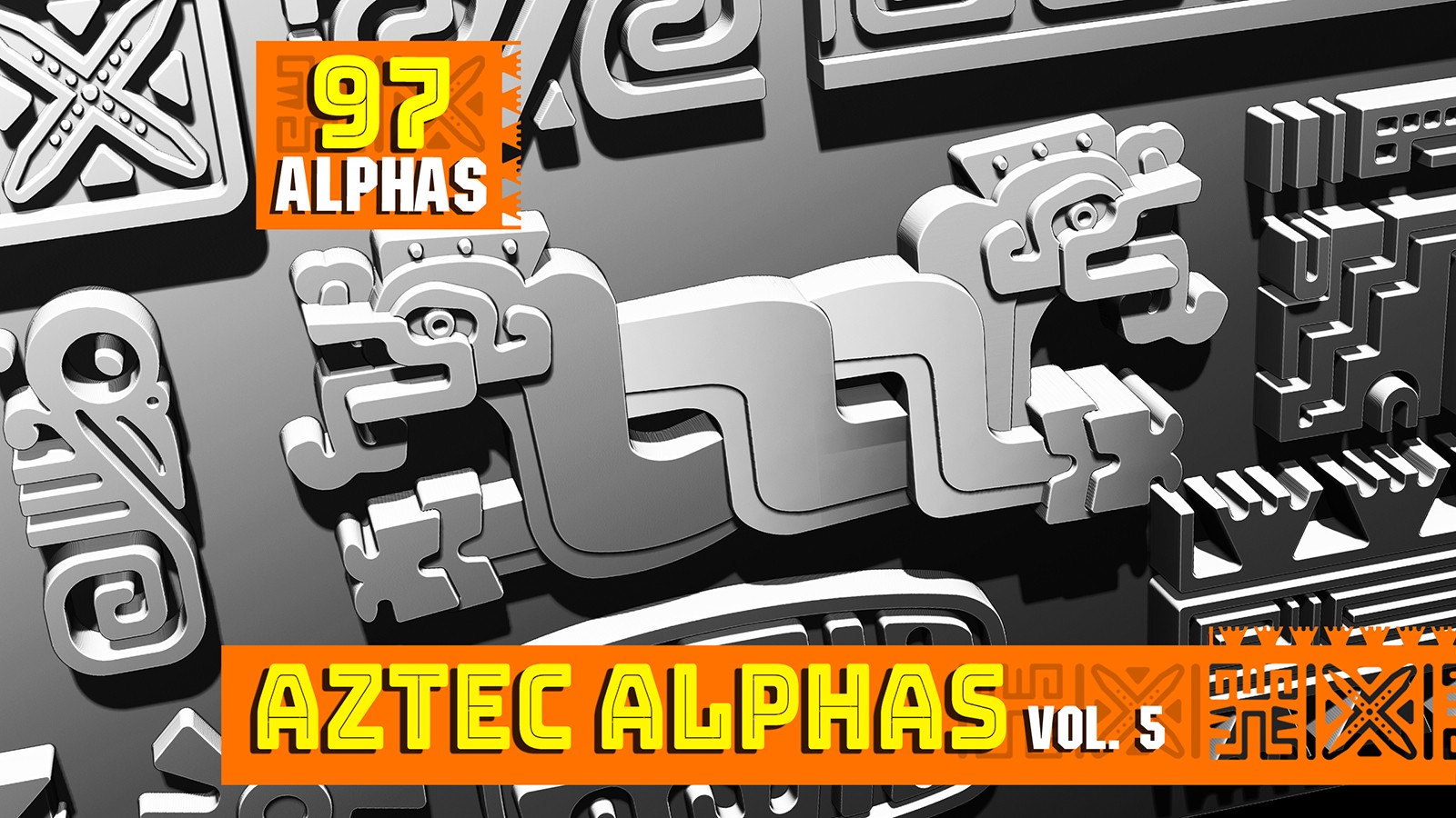 AZTEC ALPHAS BRUSHES: Volume 5 by N/A