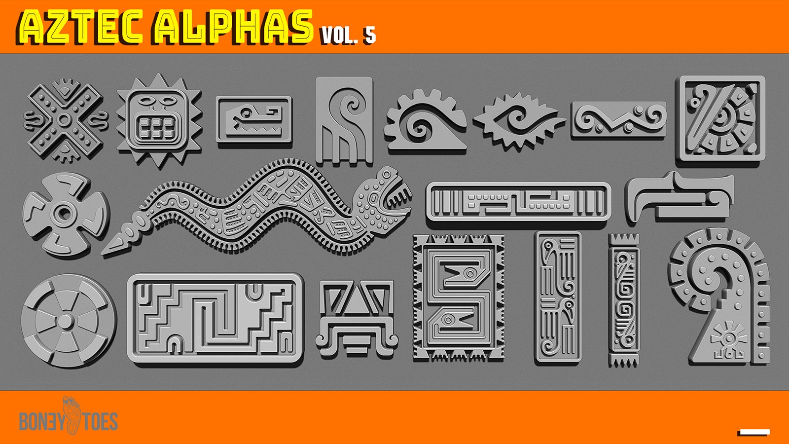AZTEC ALPHAS BRUSHES: Volume 5 by N/A