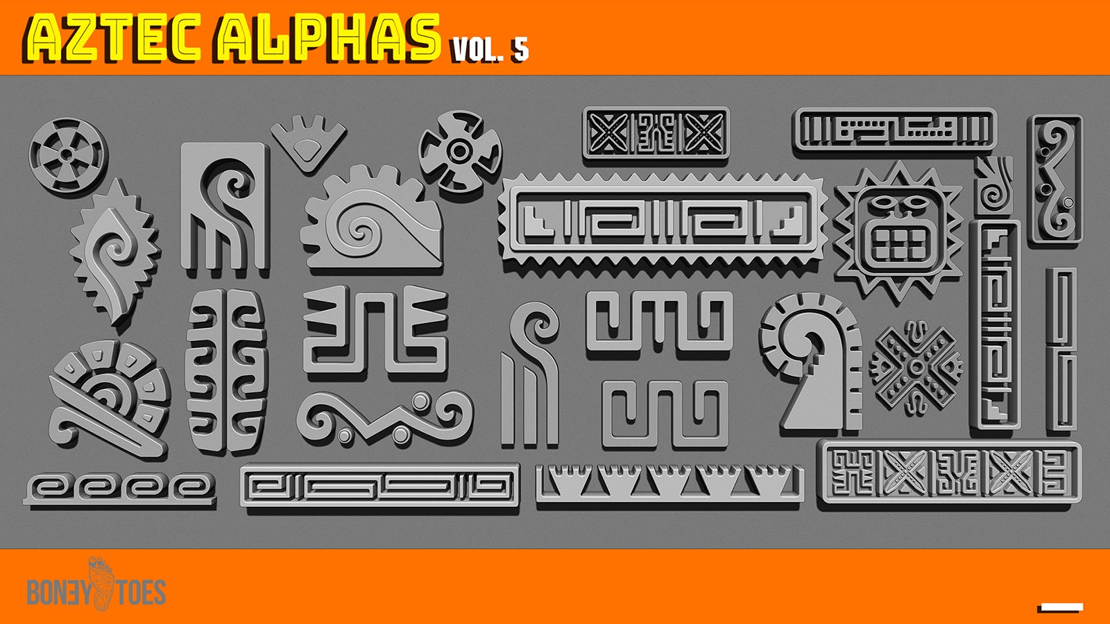 AZTEC ALPHAS BRUSHES: Volume 5 by N/A