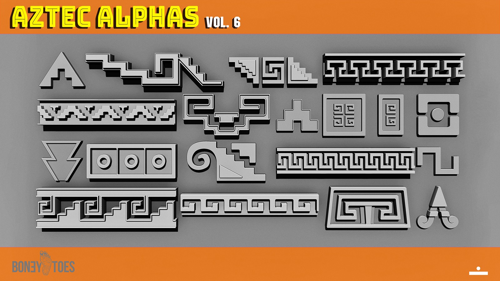 AZTEC ALPHAS BRUSHES: Volume 6 by N/A
