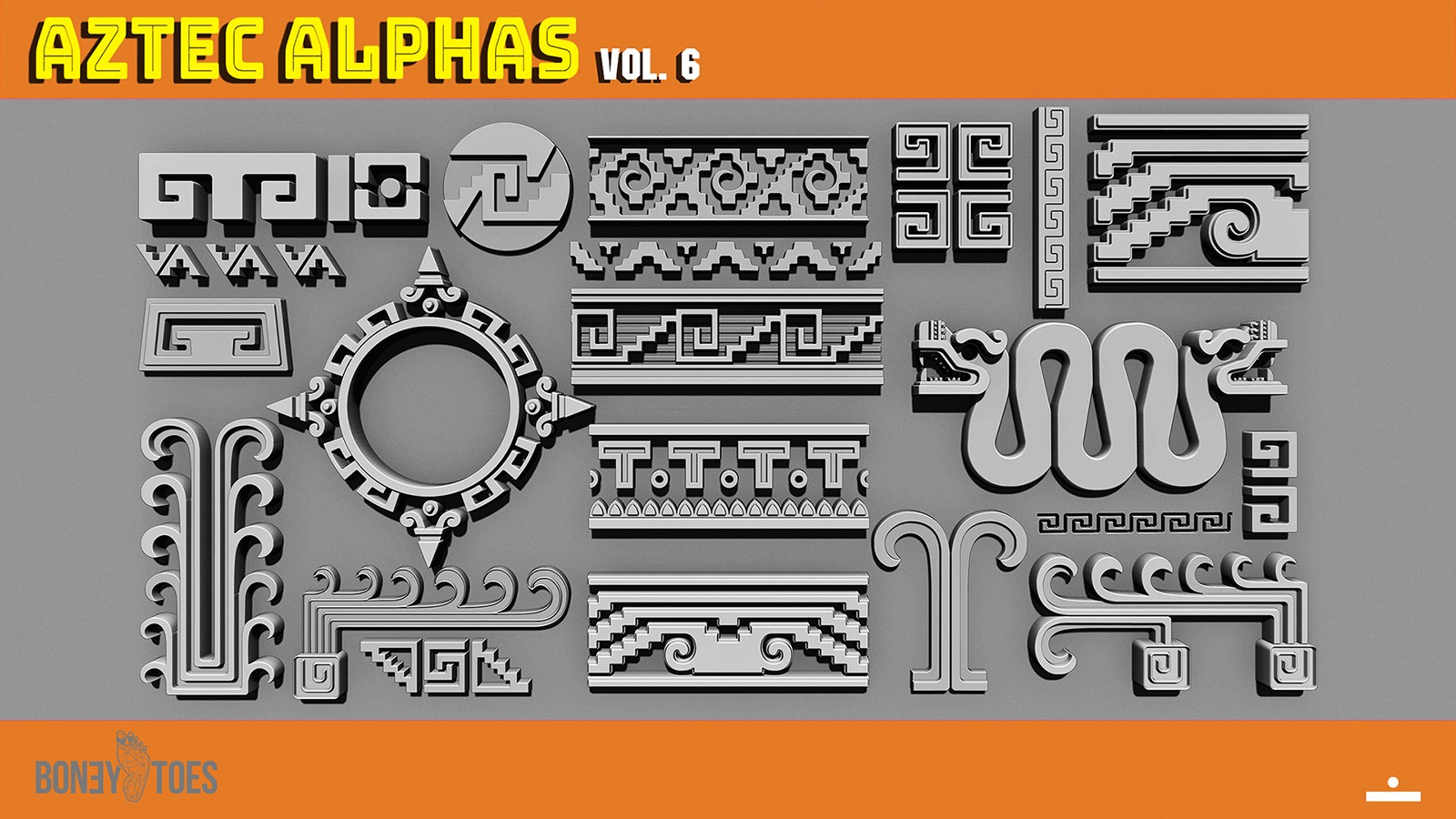 AZTEC ALPHAS BRUSHES: Volume 6 by N/A
