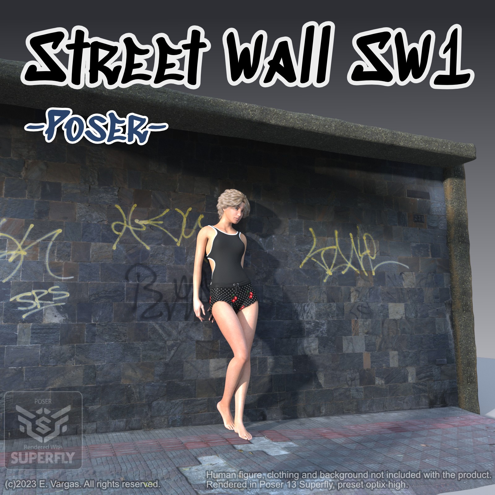 EV Street Wall SW1 for Poser by N/A