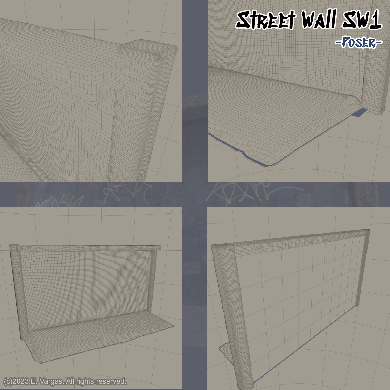 EV Street Wall SW1 for Poser by N/A
