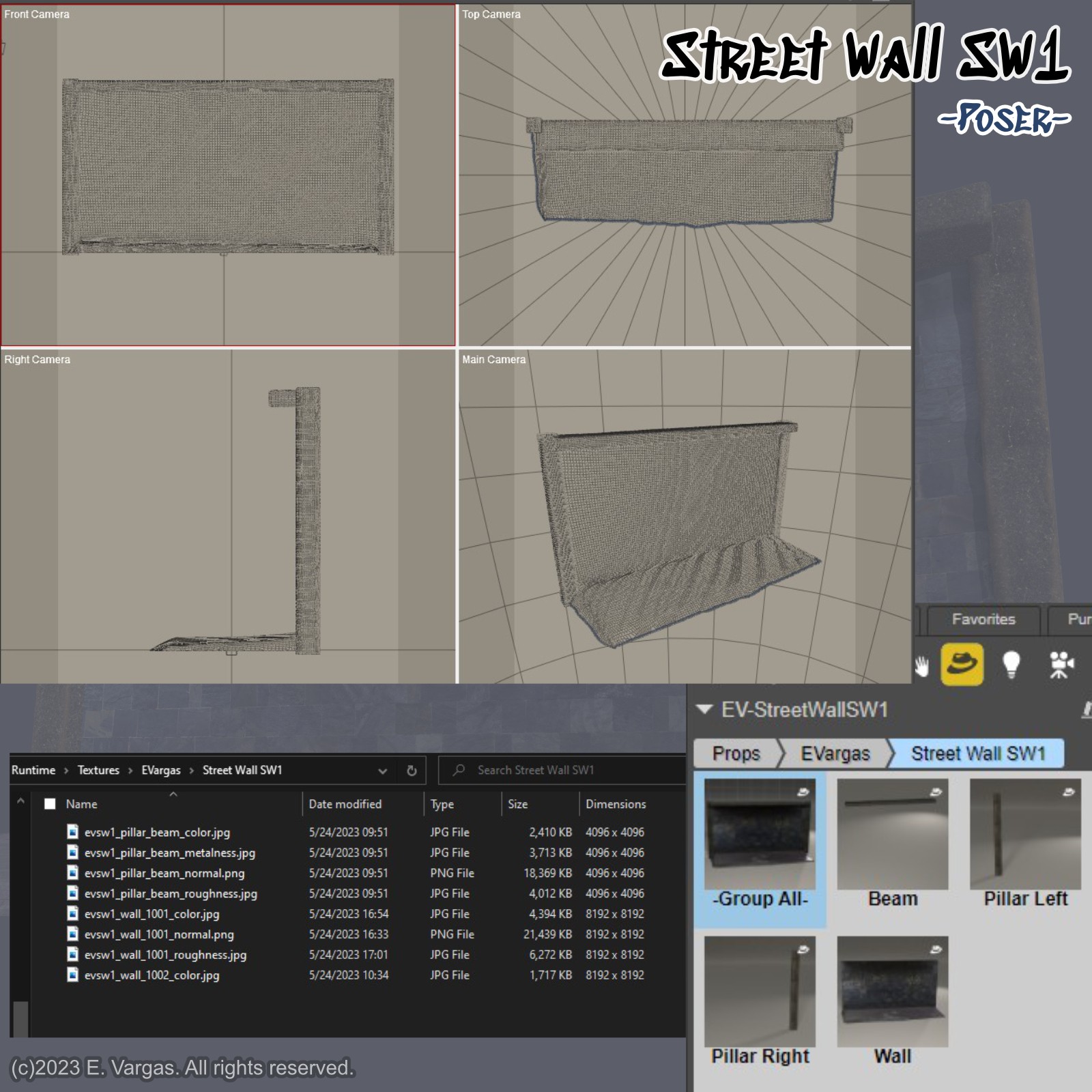 EV Street Wall SW1 for Poser by N/A