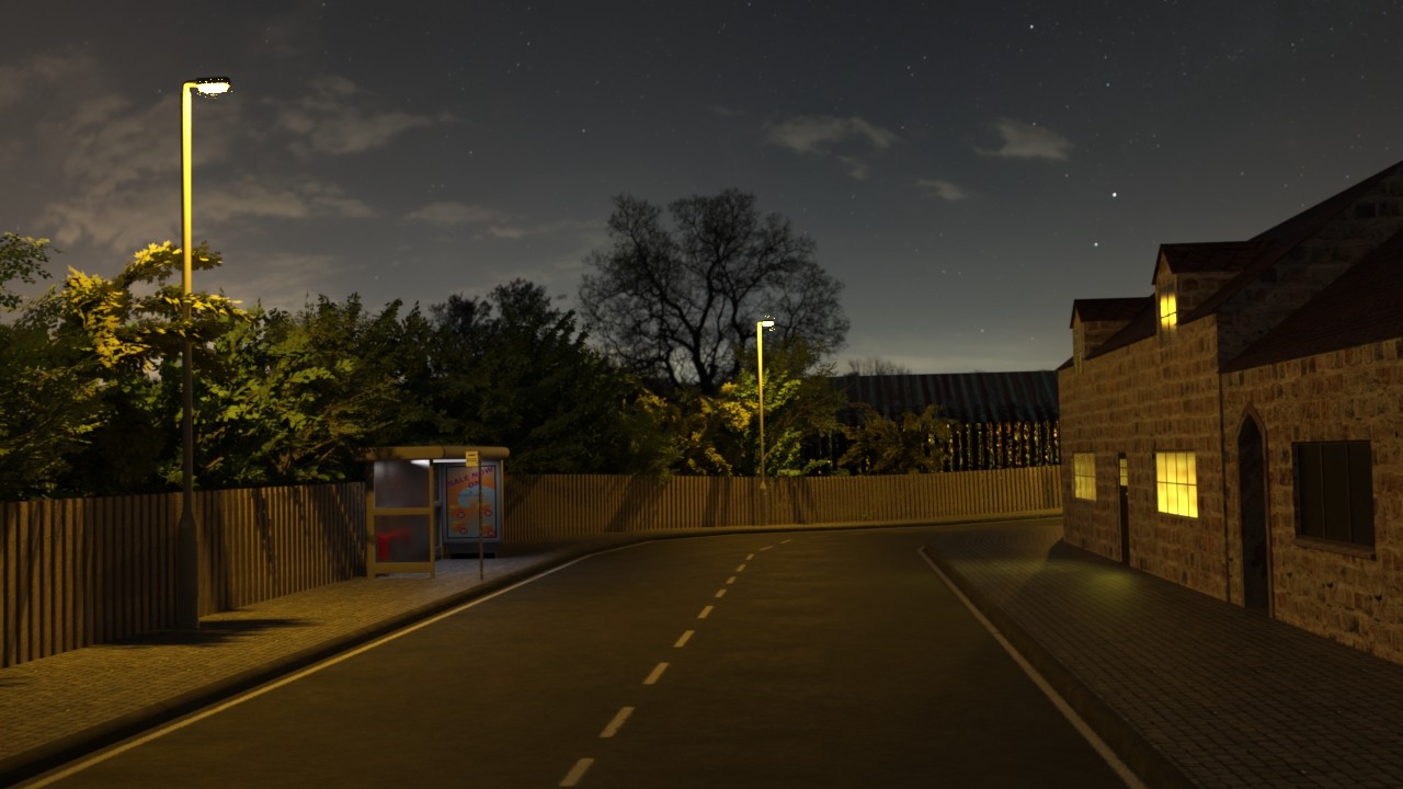 Rural Residential Scene by N/A