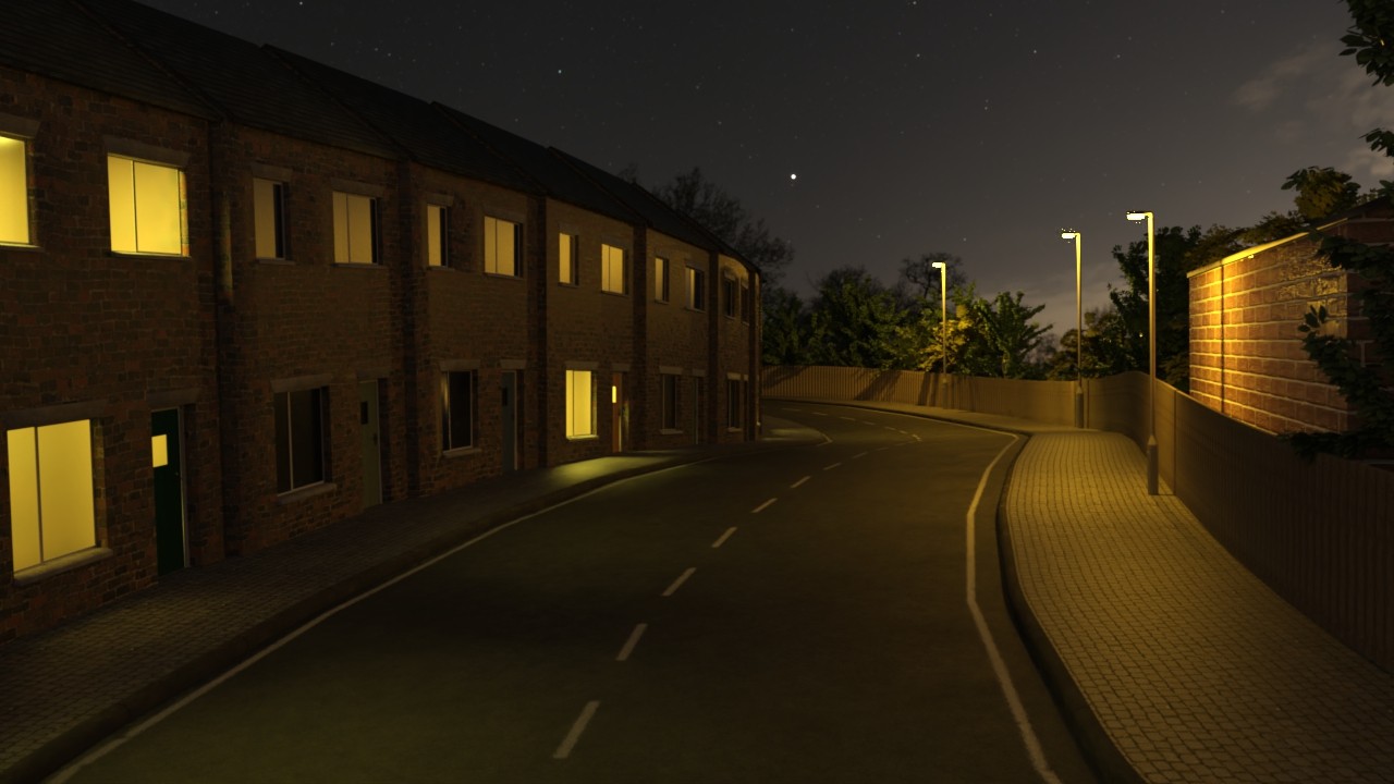 Rural Residential Scene by N/A