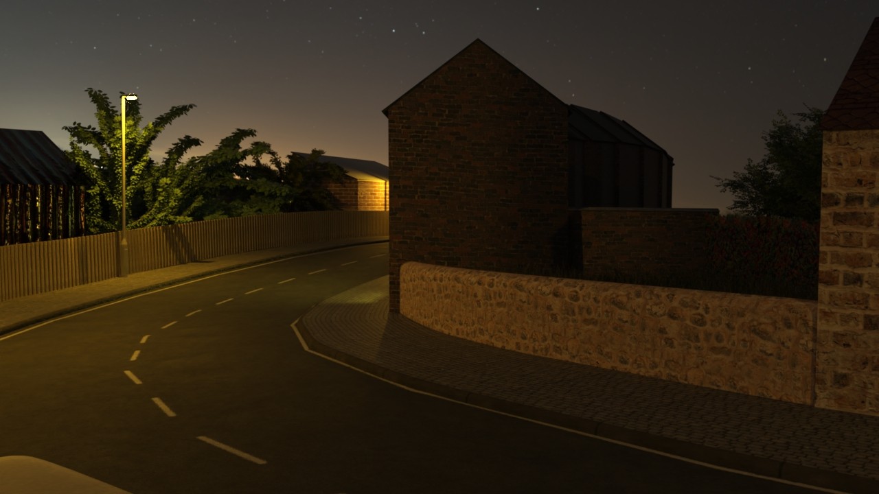 Rural Residential Scene by N/A