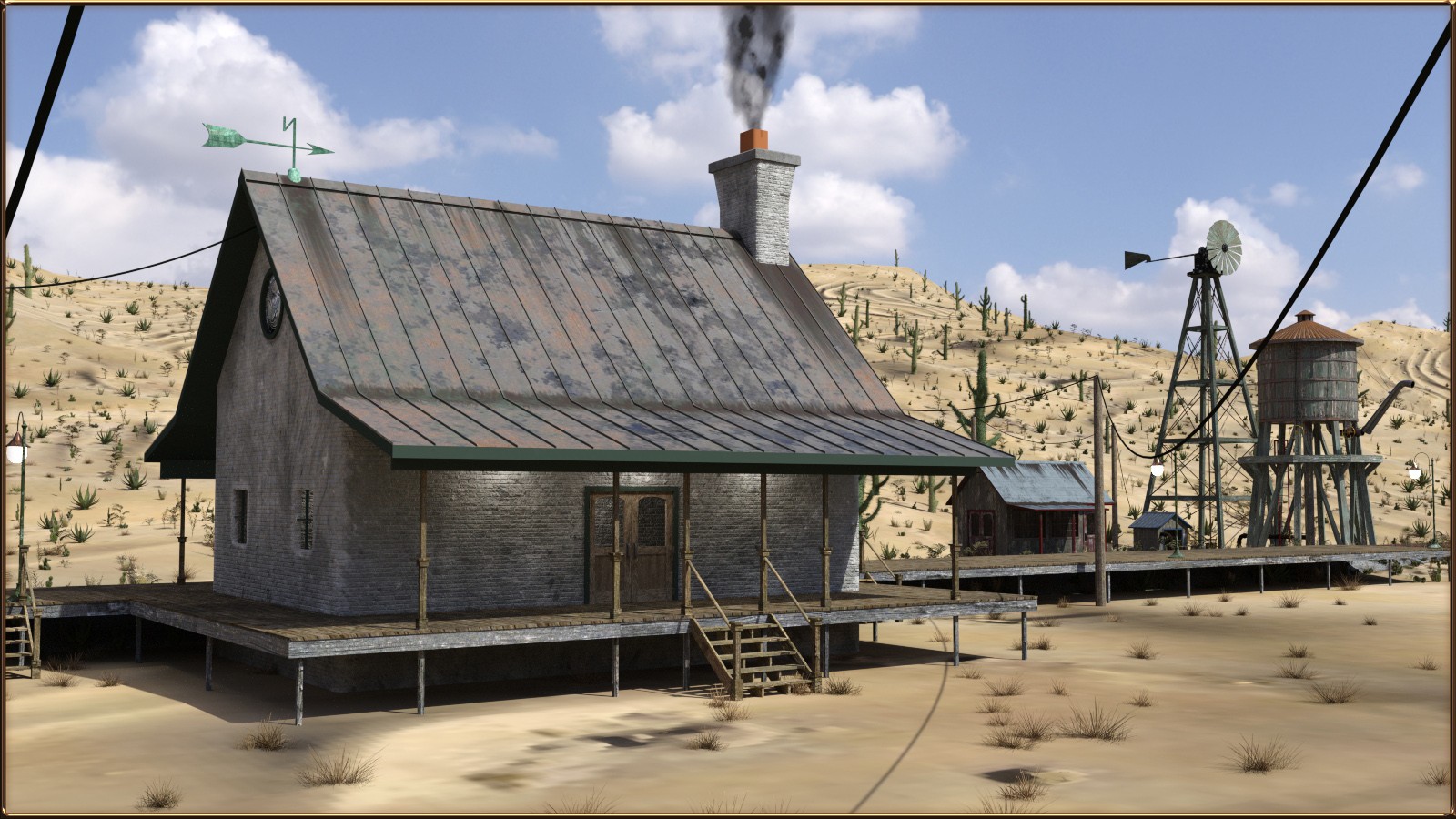 Steam Train Desert by N/A