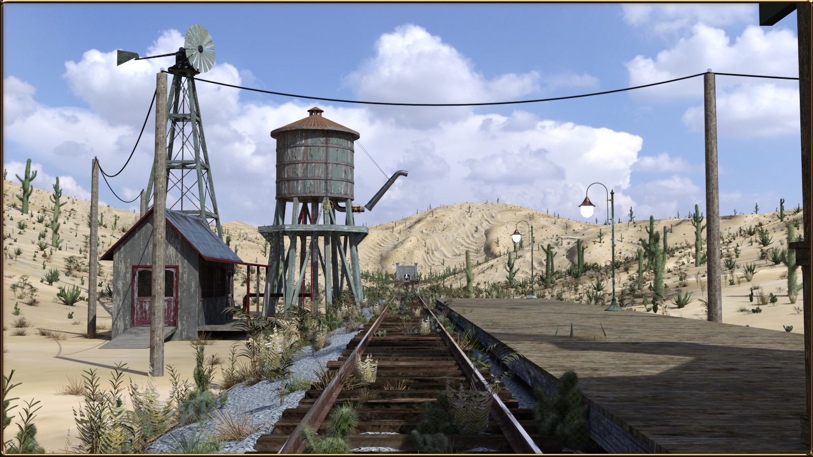 Steam Train Desert by N/A