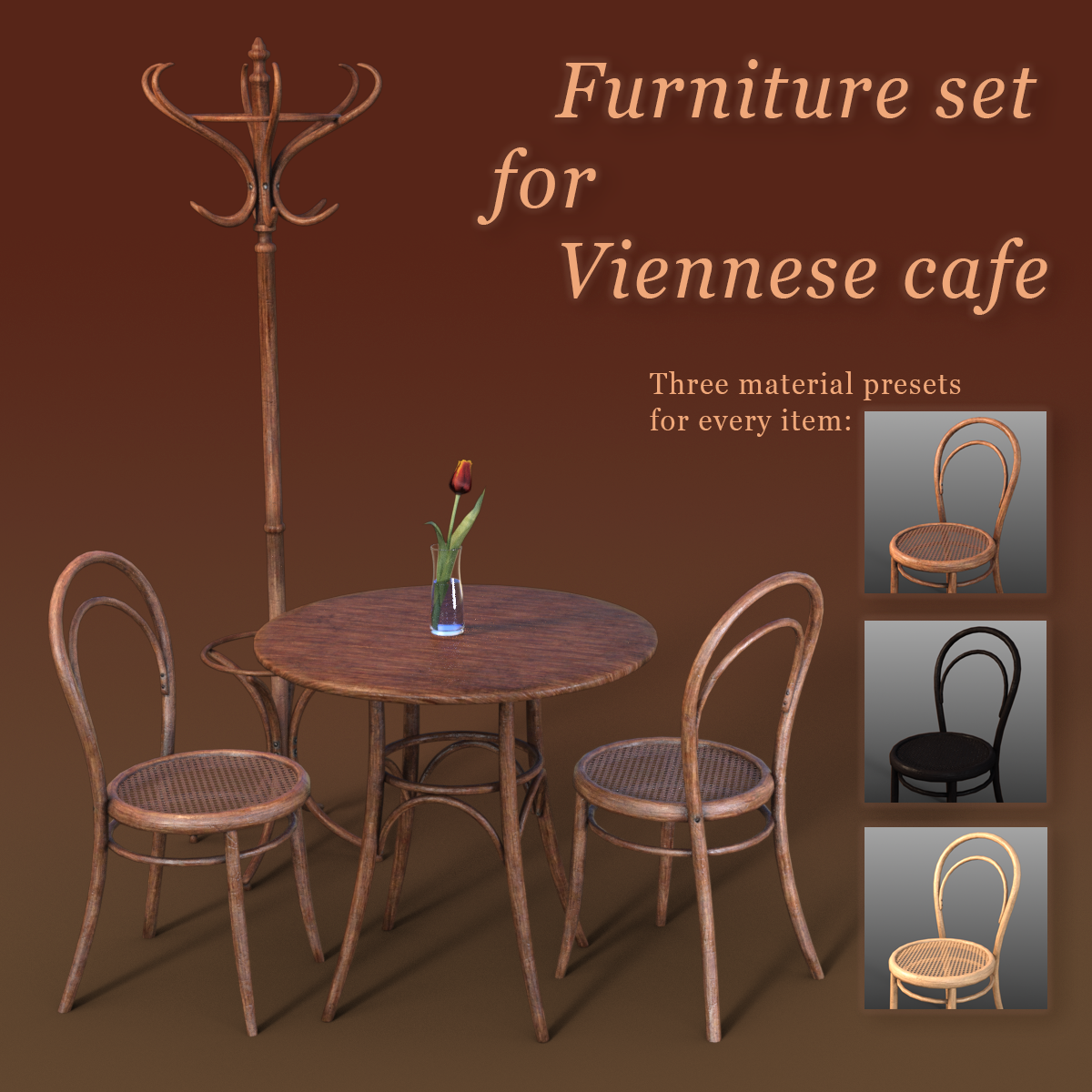 Furniture set for Viennese cafe by N/A