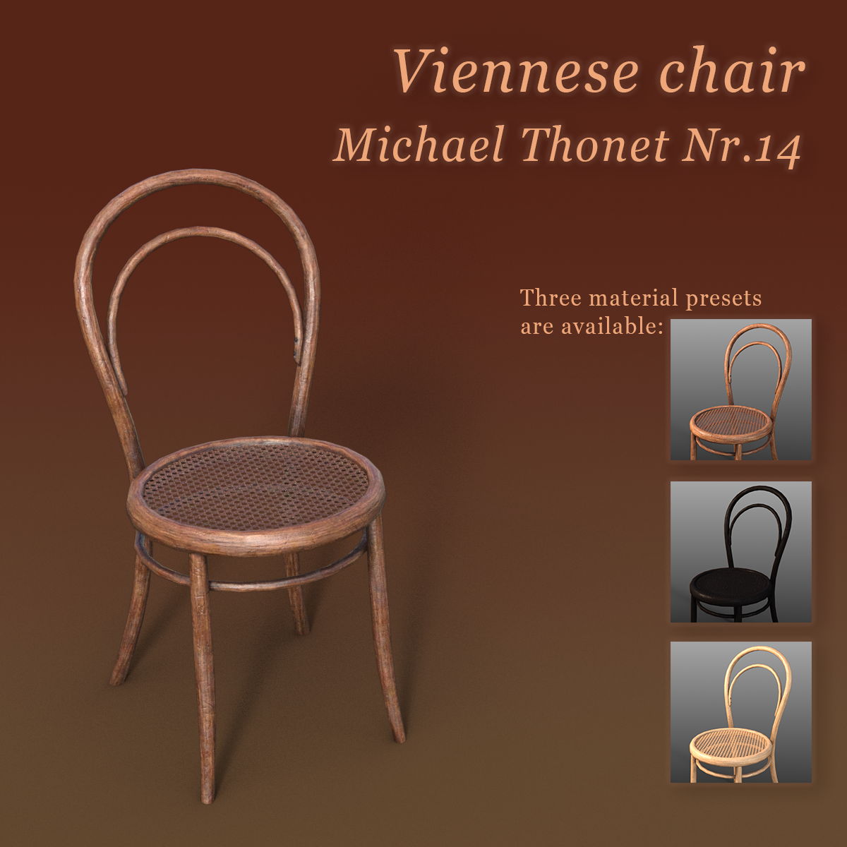 Furniture set for Viennese cafe by N/A