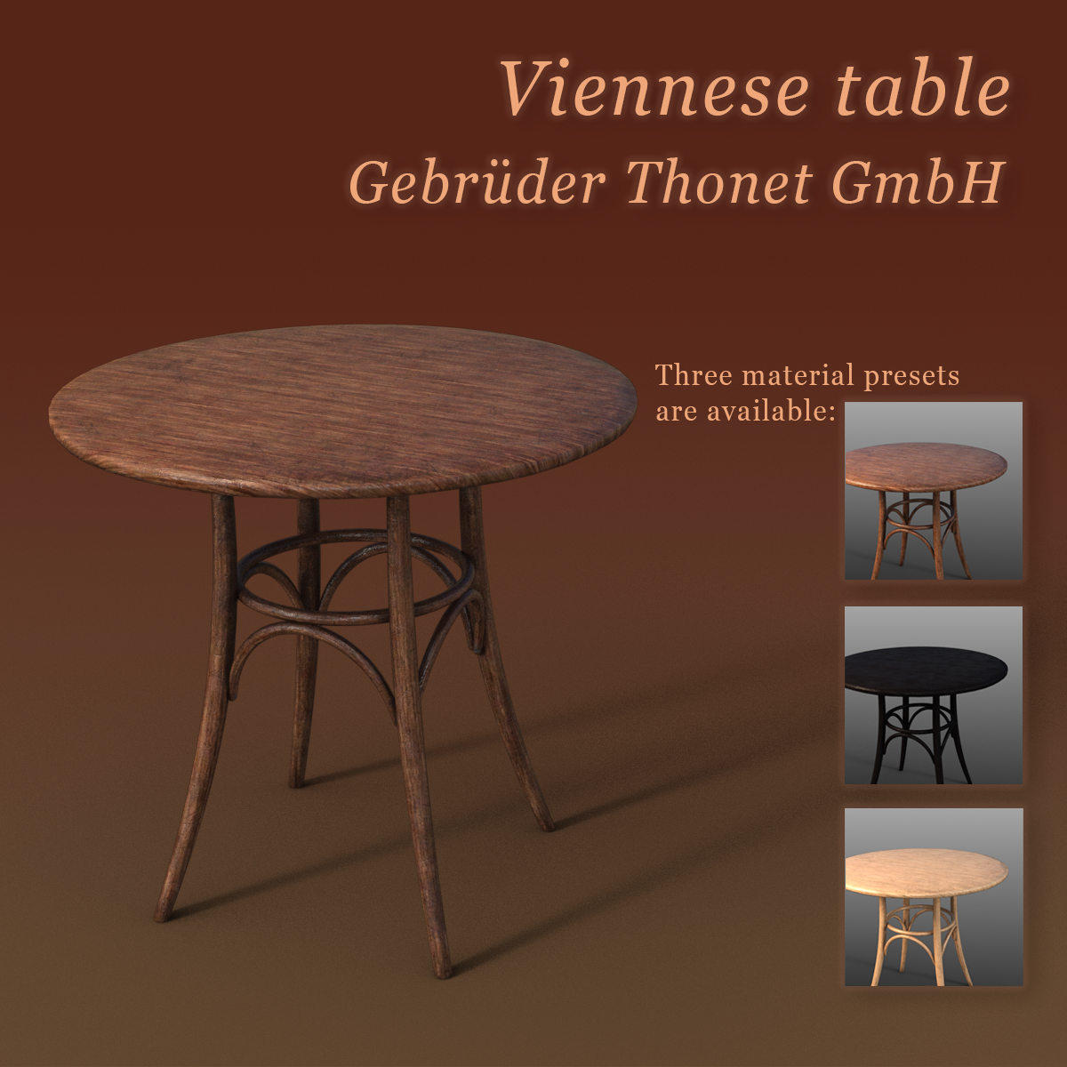 Furniture set for Viennese cafe by N/A