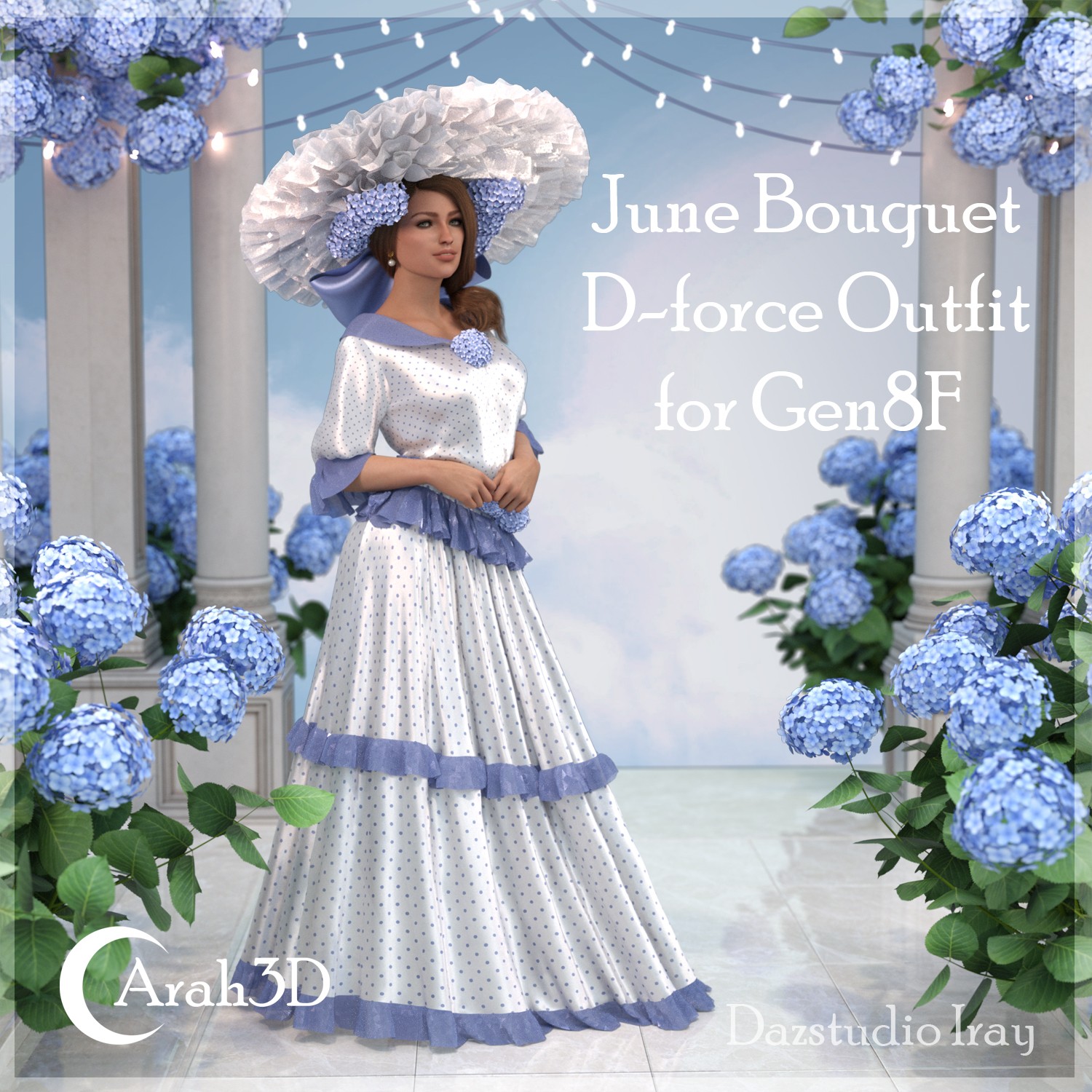 Arah3D June Bouquet D-force Outfit for GF8 by N/A