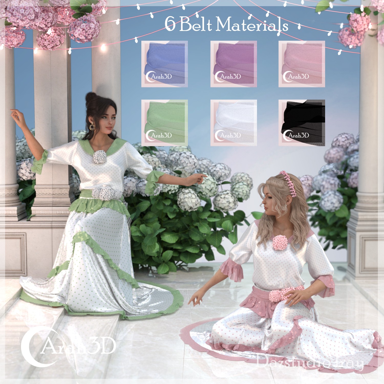 Arah3D June Bouquet D-force Outfit for GF8 by N/A
