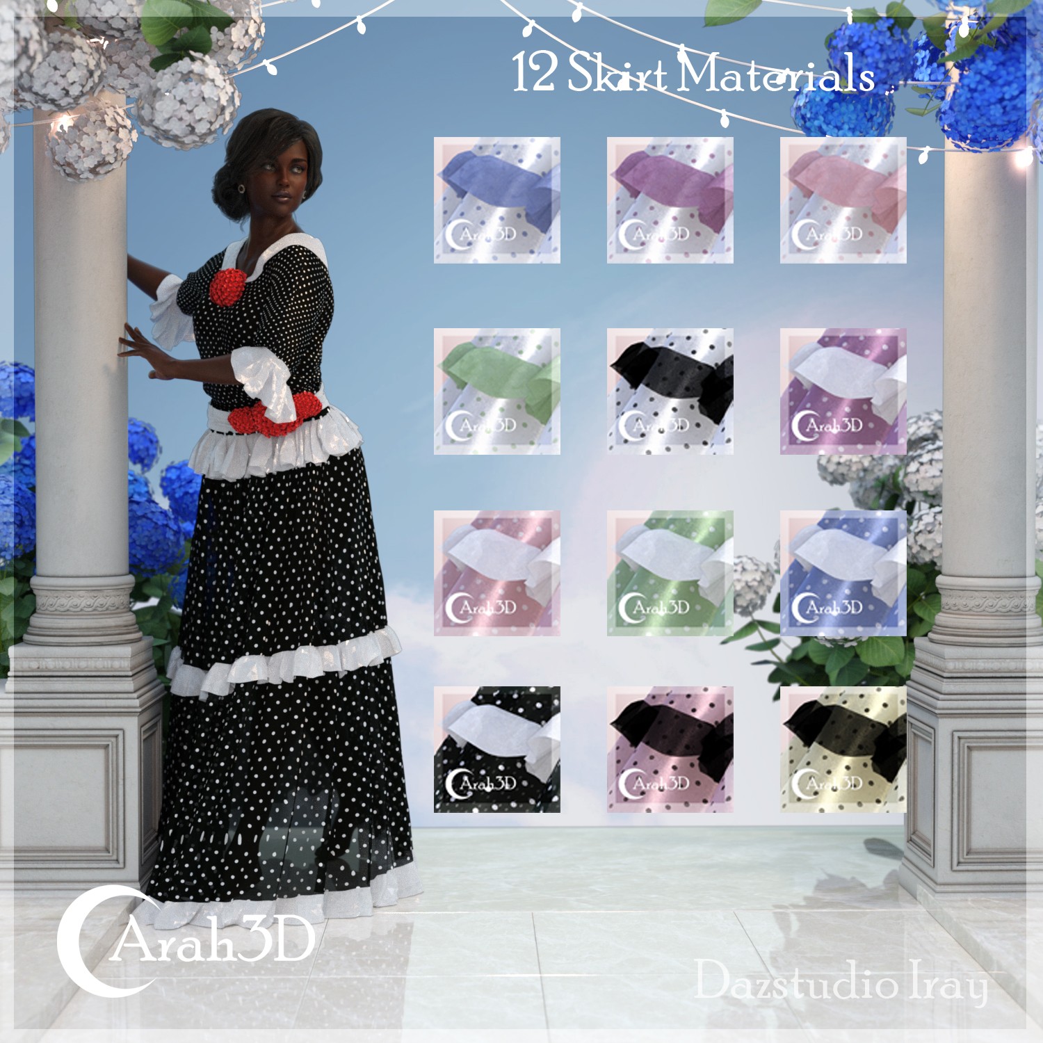 Arah3D June Bouquet D-force Outfit for GF8 by N/A