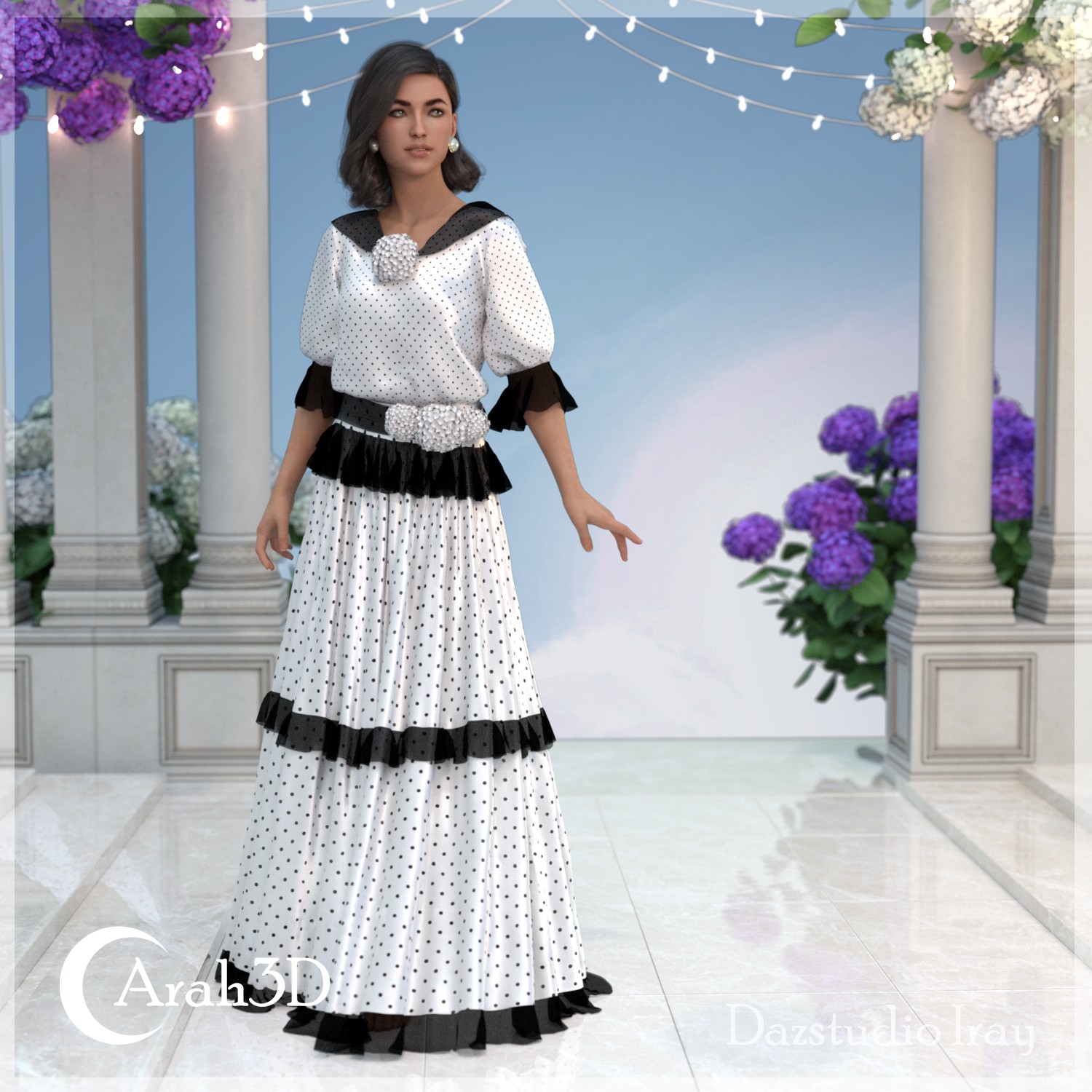 Arah3D June Bouquet D-force Outfit for GF8 by N/A
