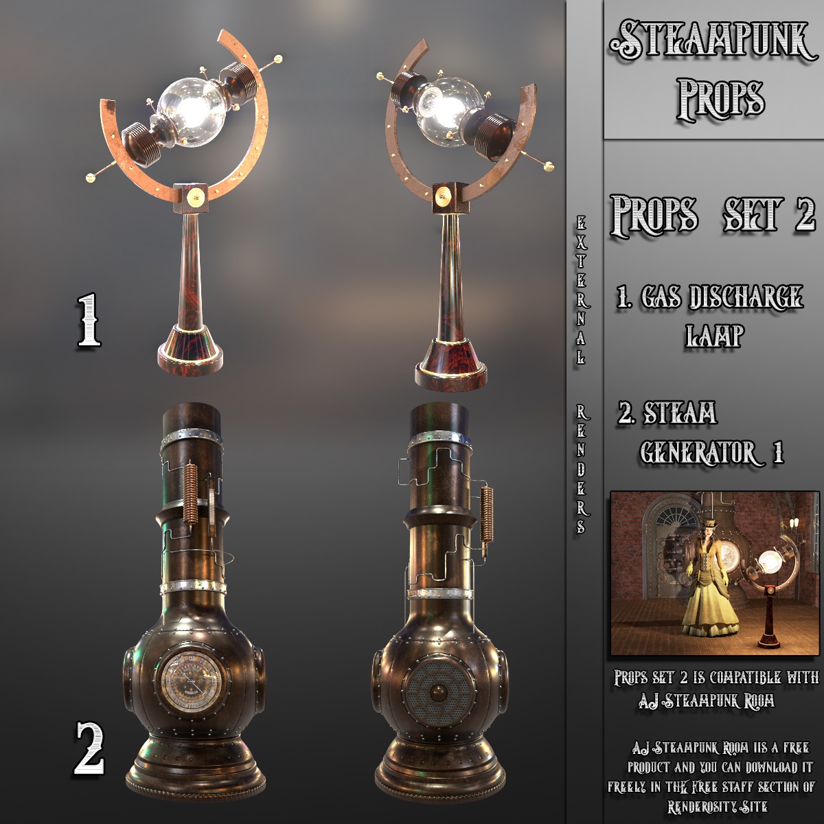 AJ Steampunk Props Set 2 by N/A