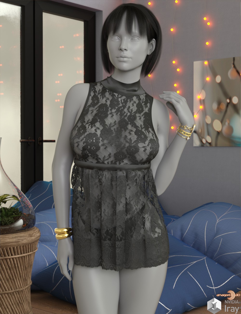 VERSUS - D-Force Short Short Dress for Genesis 8 and 9 Females by N/A