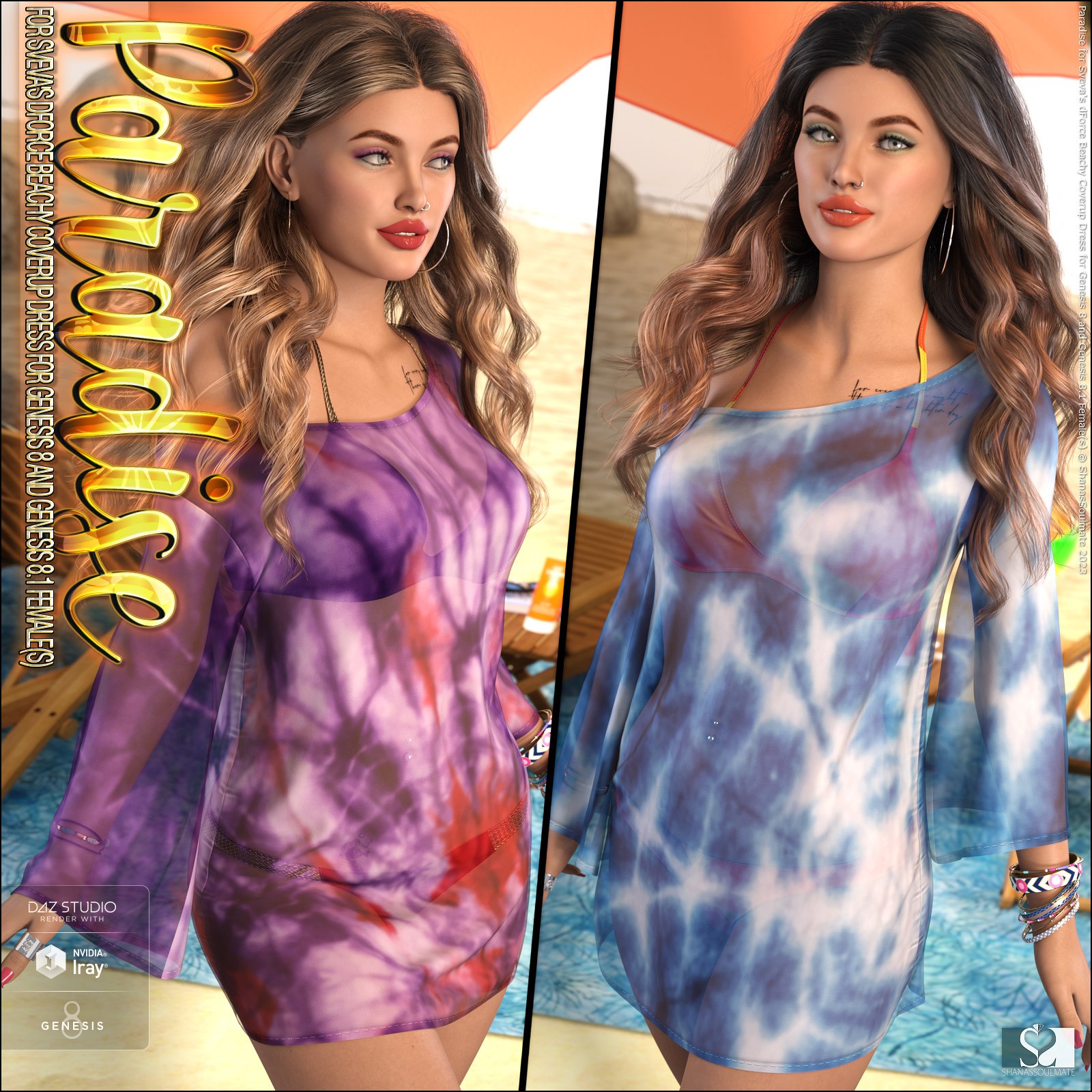 Paradise for dForce Beachy Coverup Dress for G8G8.1F by N/A