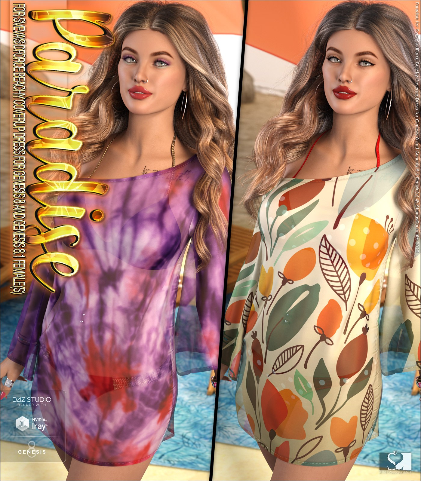 Paradise for dForce Beachy Coverup Dress for G8G8.1F by N/A