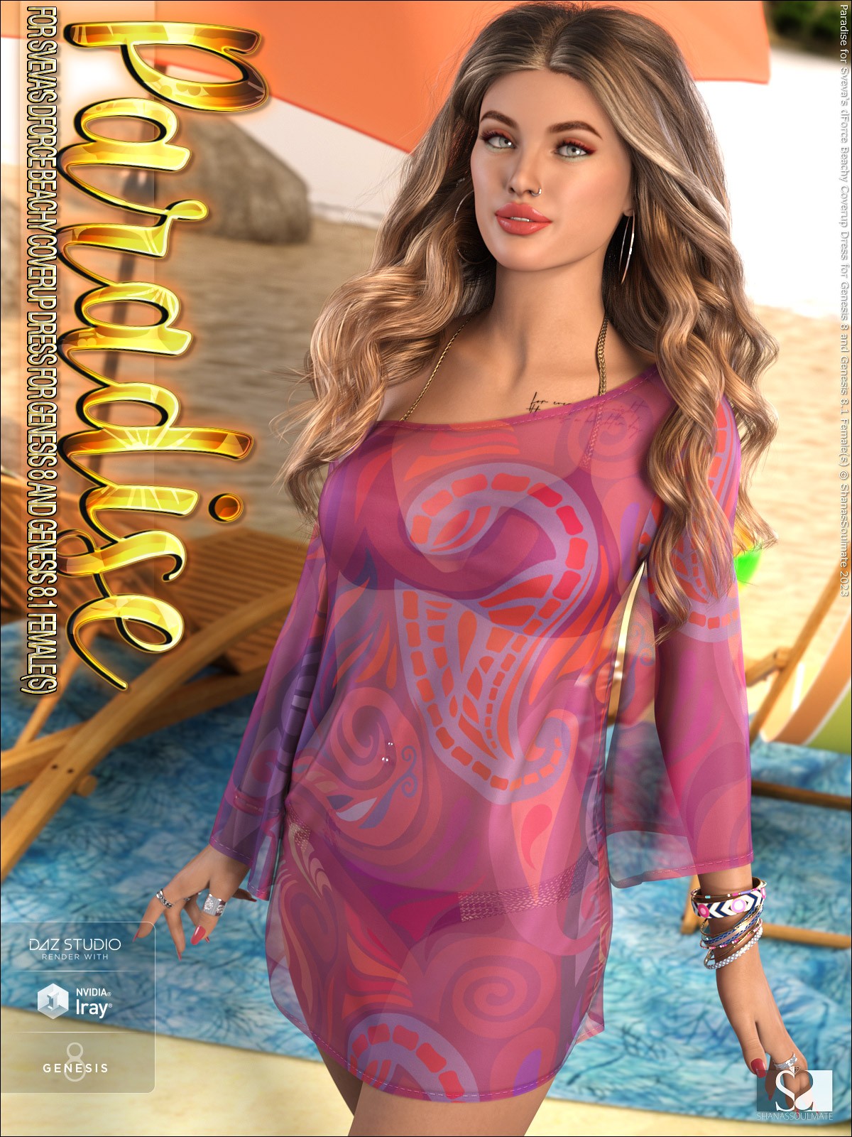 Paradise for dForce Beachy Coverup Dress for G8G8.1F by N/A