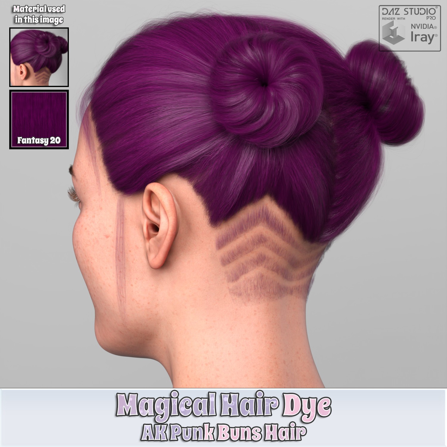 MHD - AK Punk Buns Hair by N/A