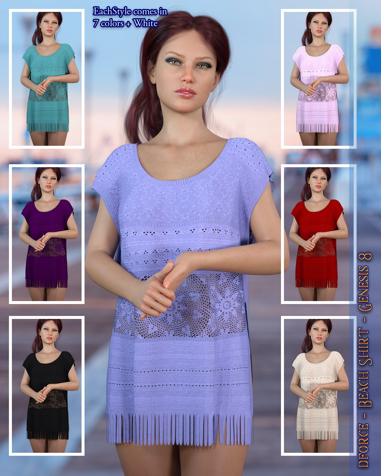 dforce - Beach Shirt - Genesis 8 by N/A