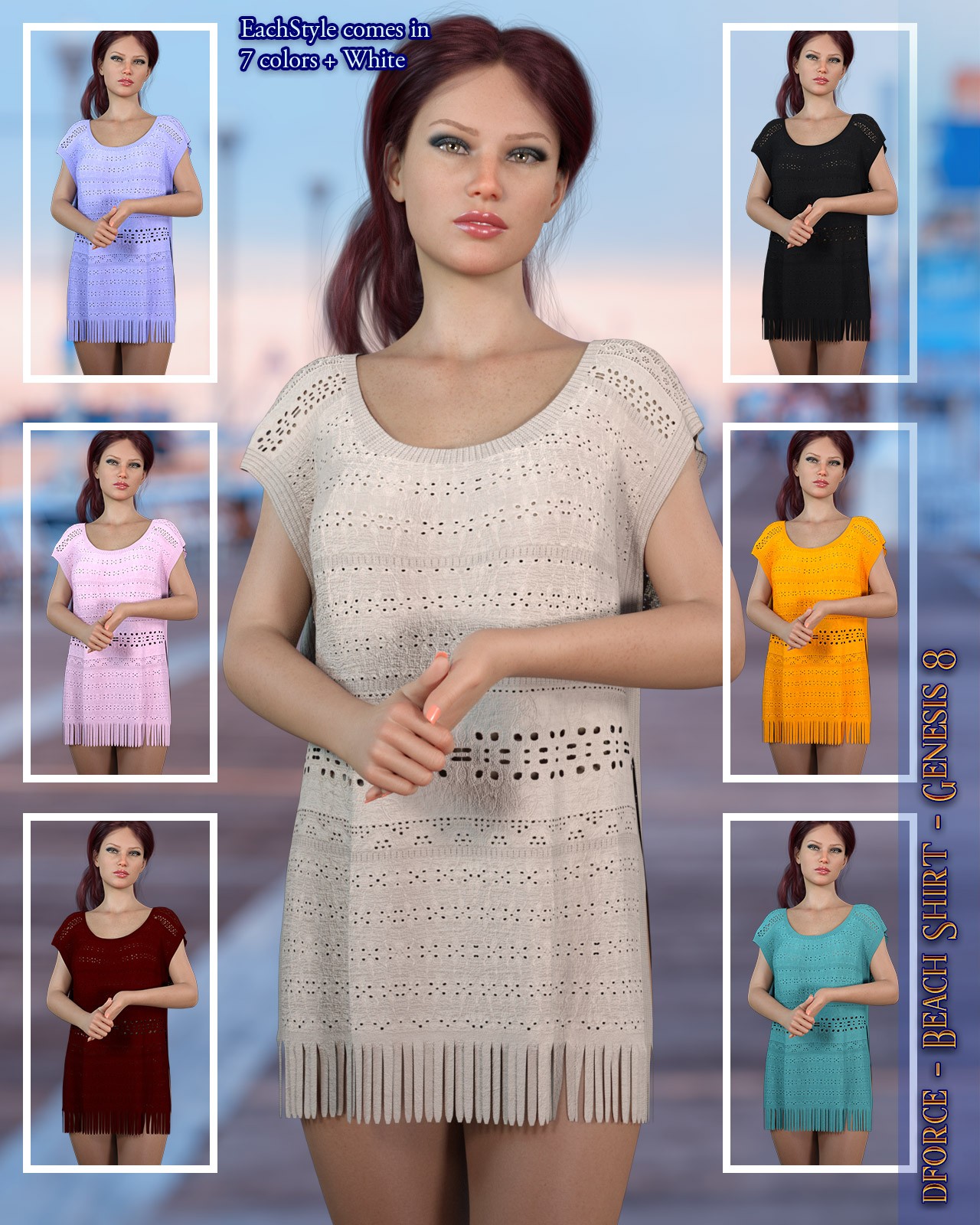 dforce - Beach Shirt - Genesis 8 by N/A