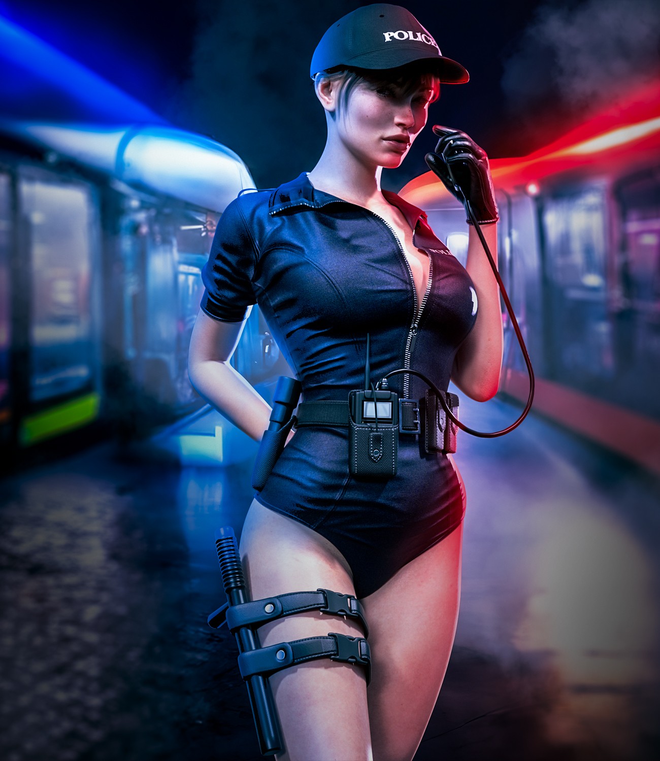 Sexy Cop outfit for Genesis 9, 8 and 8.1 Female by N/A