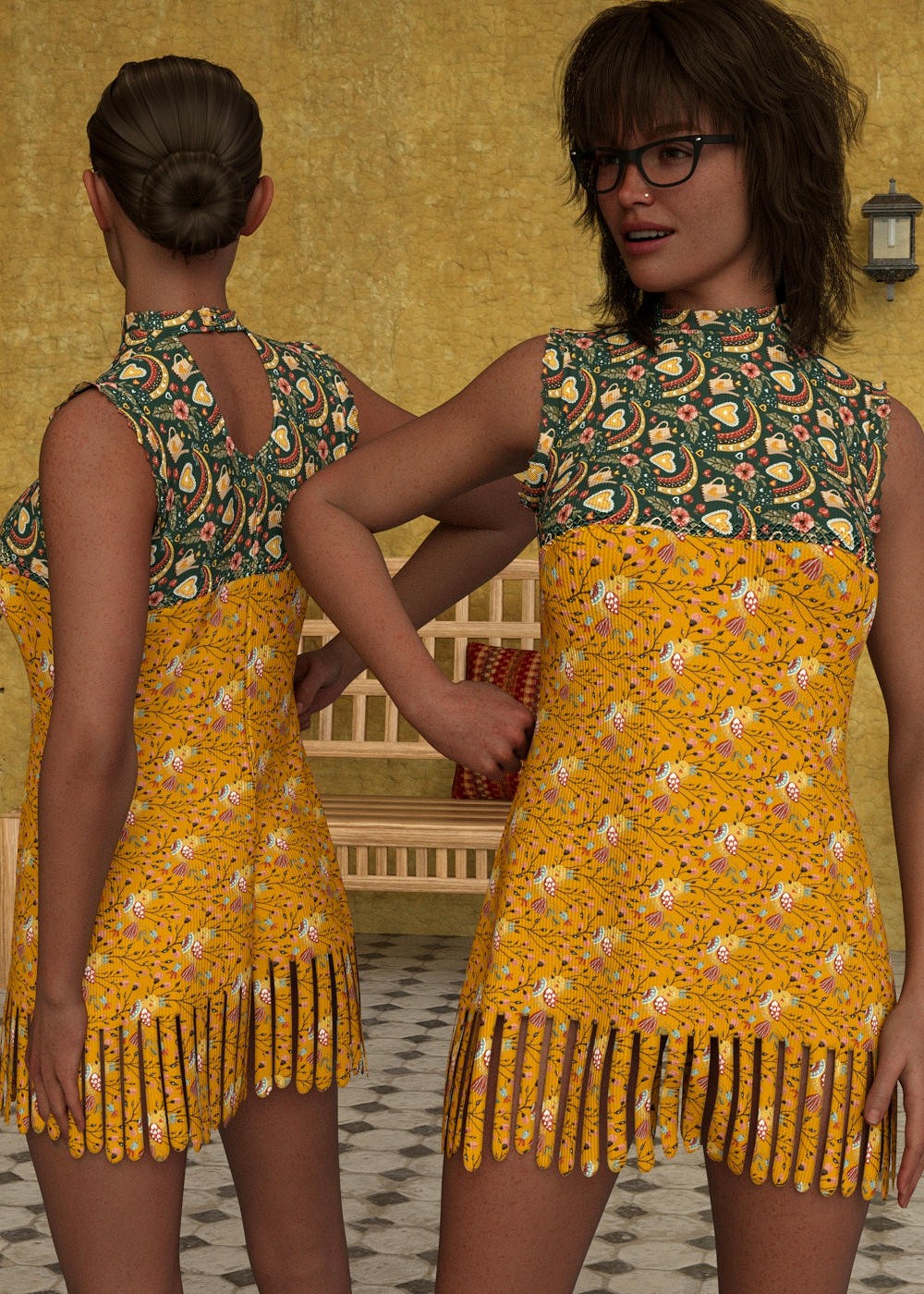 Fashion for Ohlala Short Lace Dress by N/A