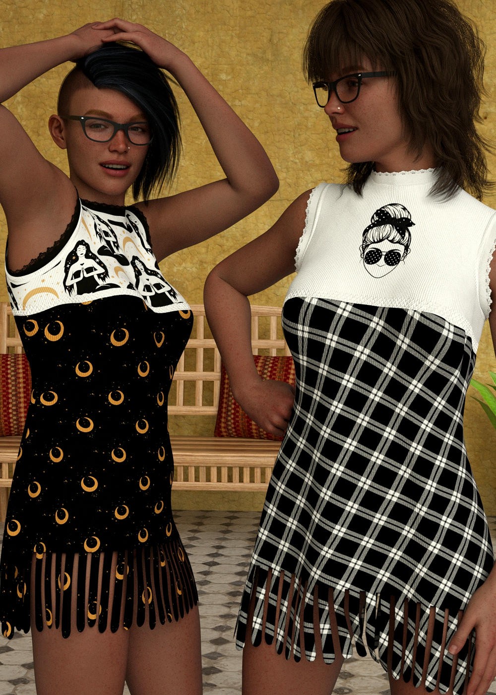 Fashion for Ohlala Short Lace Dress by N/A