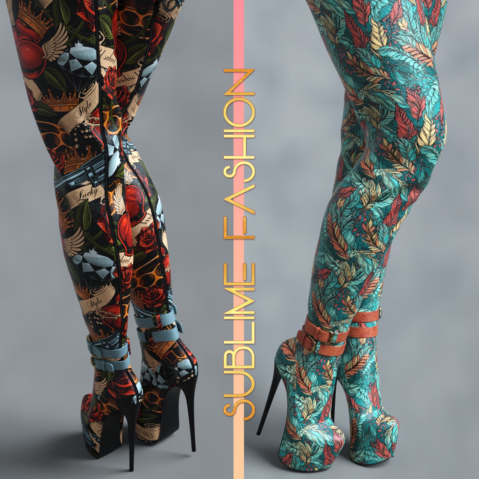 Sublime Fashion for Super Long Back Zipper Boots for G8F&G9 by devianttuna13 by N/A